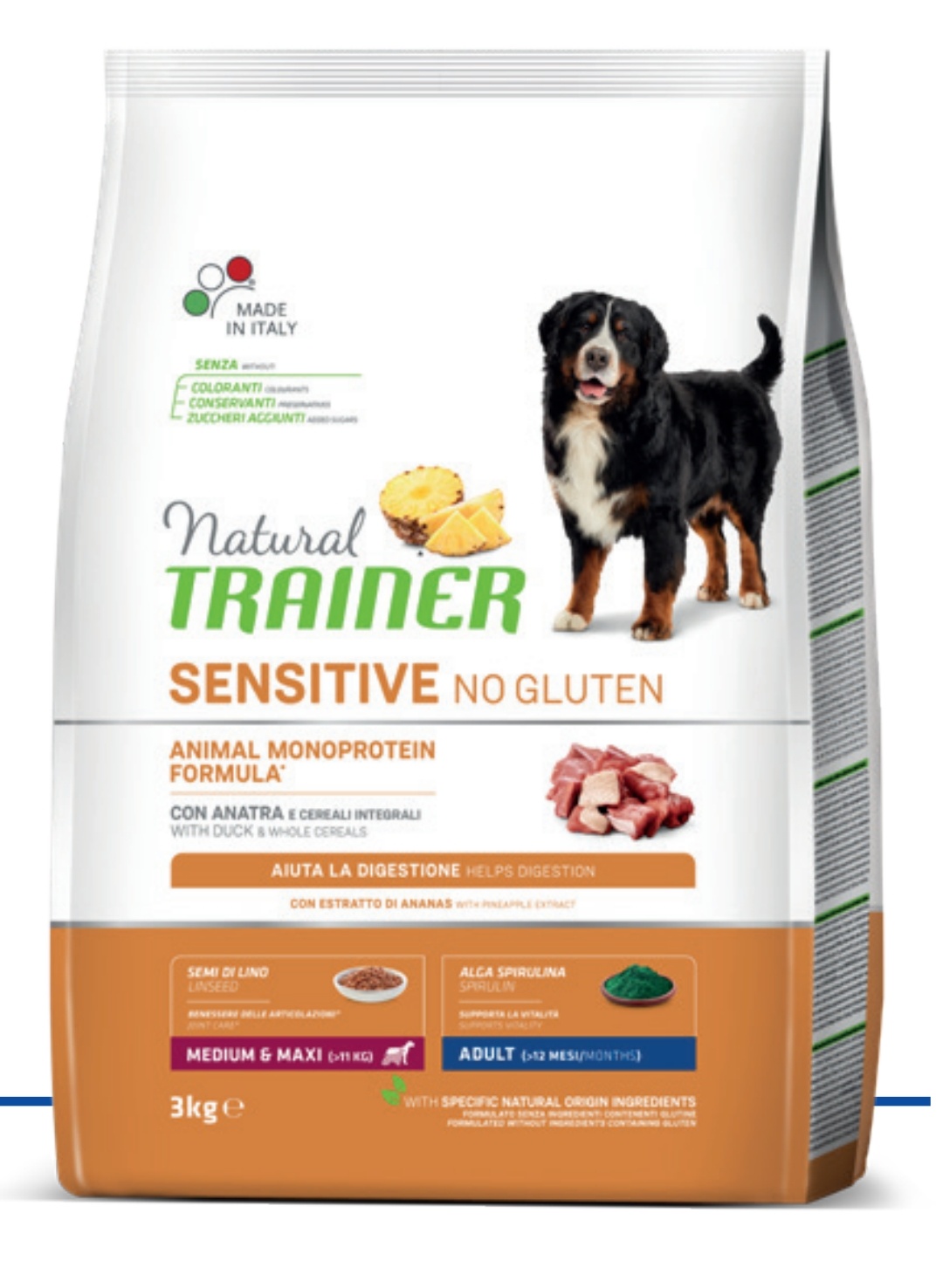 Trainer Sensitive No Gluten Adult (>12 mesi) con Anatra e Cereali Integrali 3kg