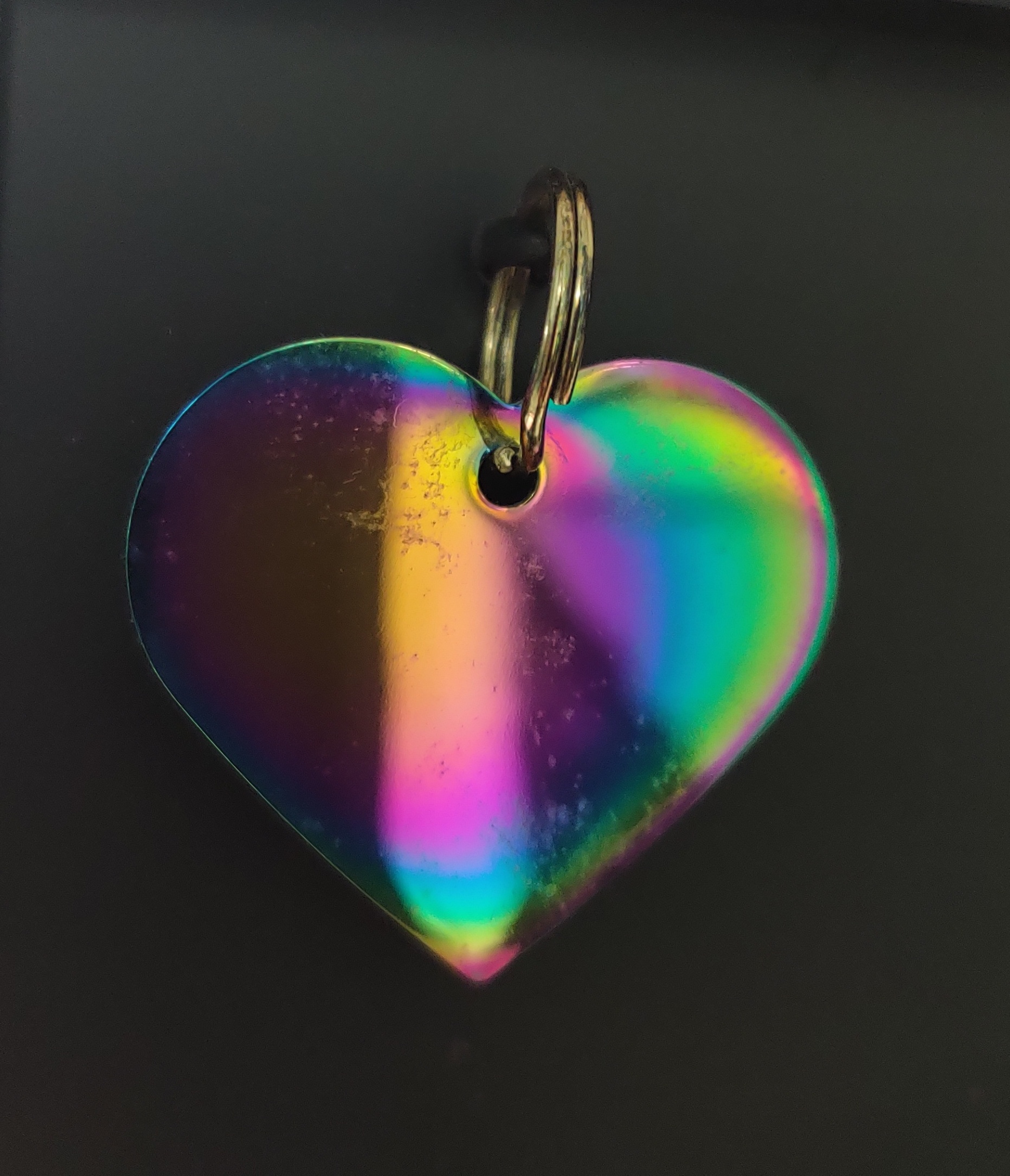medaglietta premium  cuore multicolor