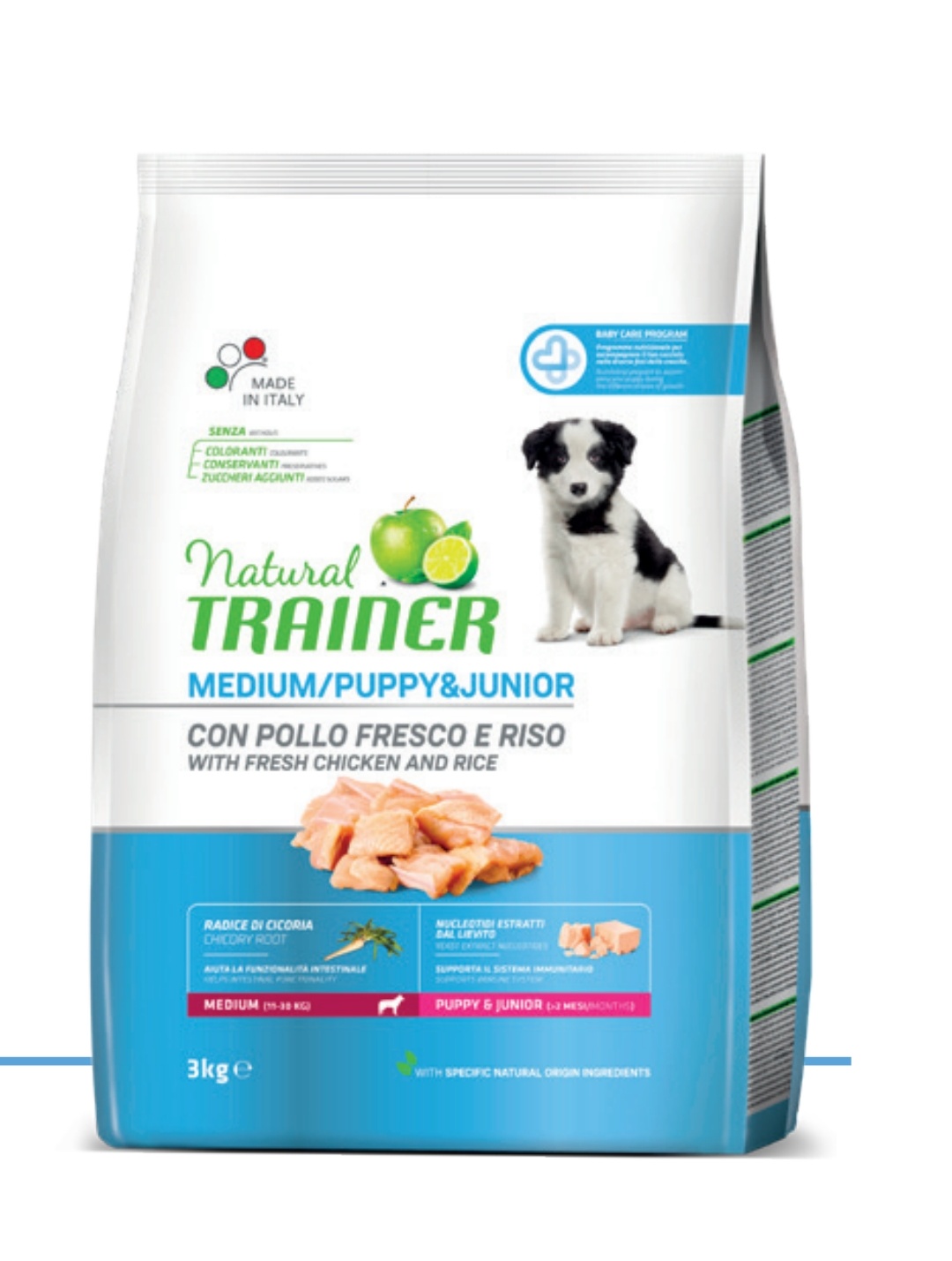 Trainer Puppy & Junior (>2 mesi)  con Pollo Fresco e Riso 3kg