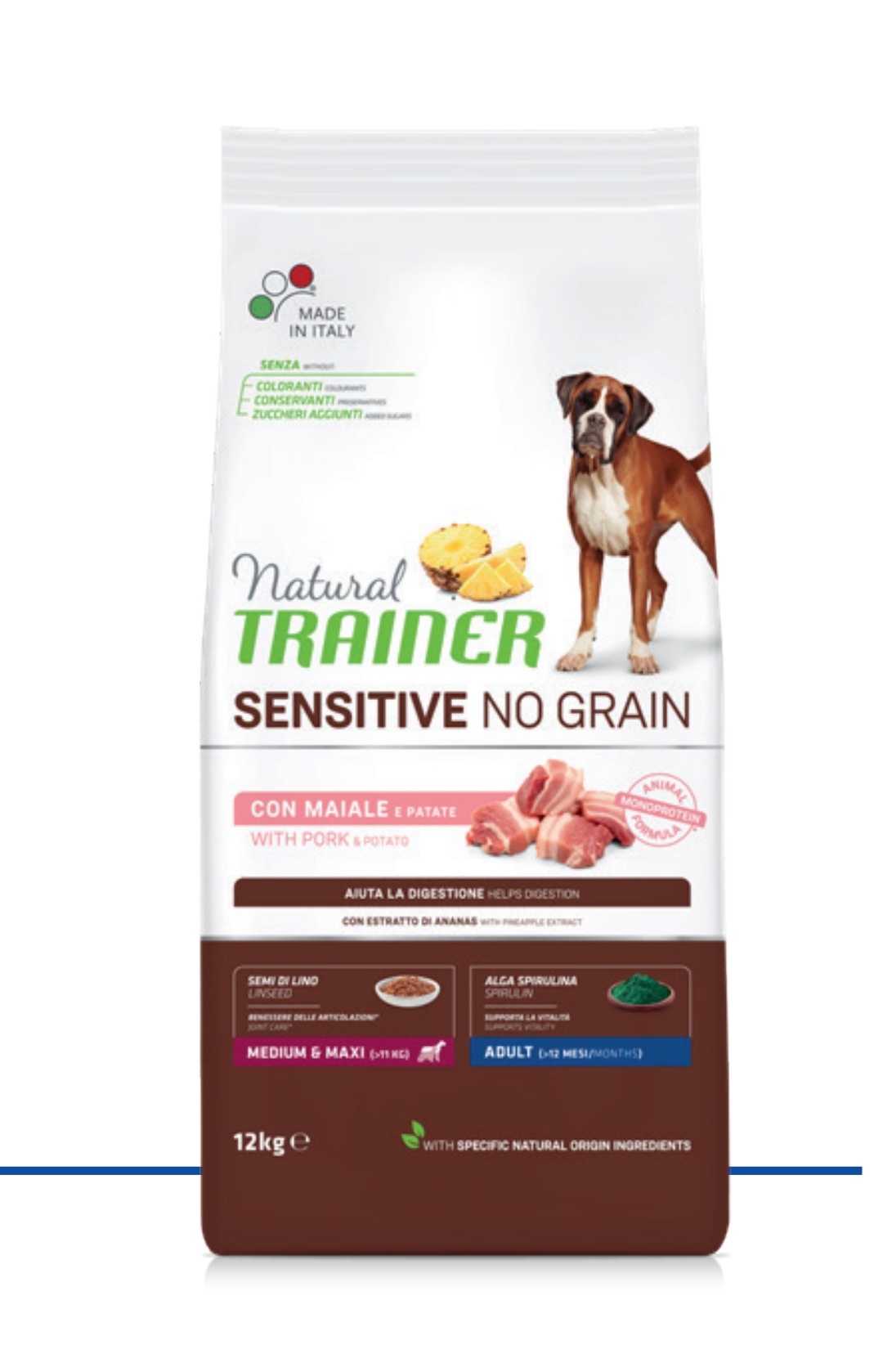 Trainer Sensitive No Grain Adult (>12 mesi)  con Maiale e Patate 12kg