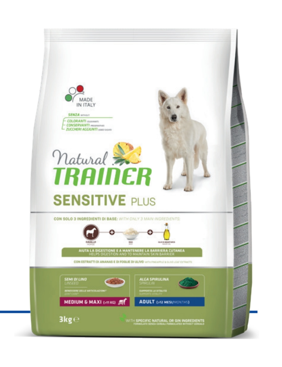 Trainer Sensitive Plus Adult (>12 mesi) con Cavallo - Riso - Olio 3kg